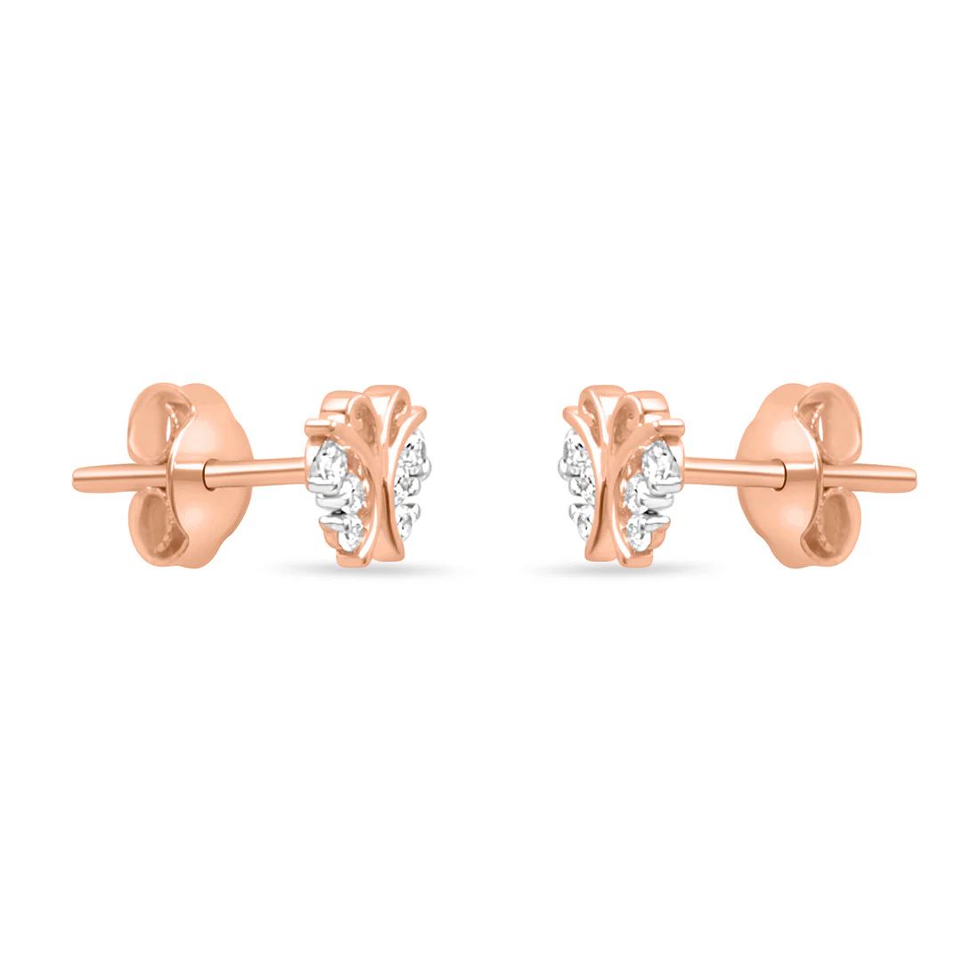 Gold Danaid Earrings with Lab-Grown Diamonds - Image 8