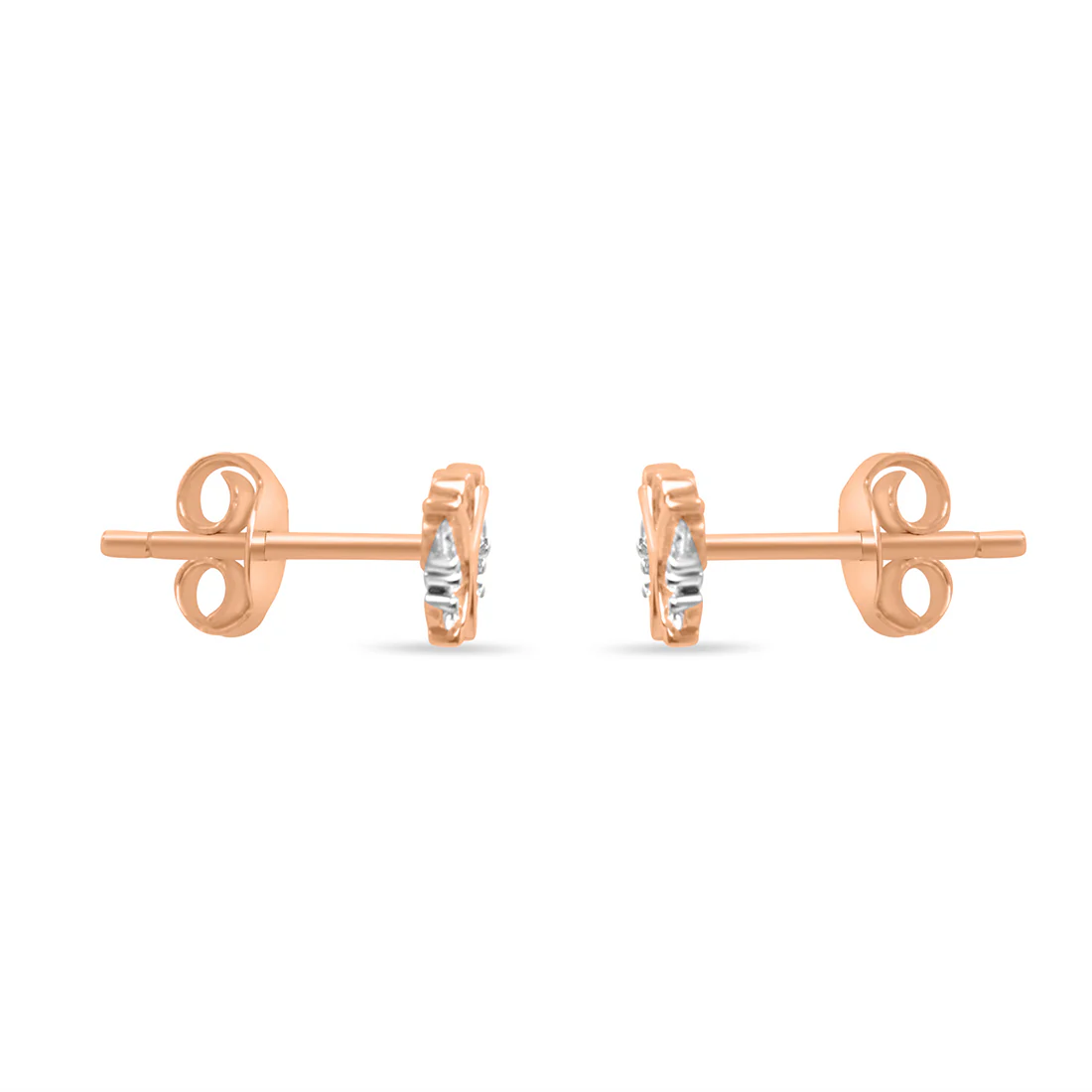 Gold Danaid Earrings with Lab-Grown Diamonds - Image 9