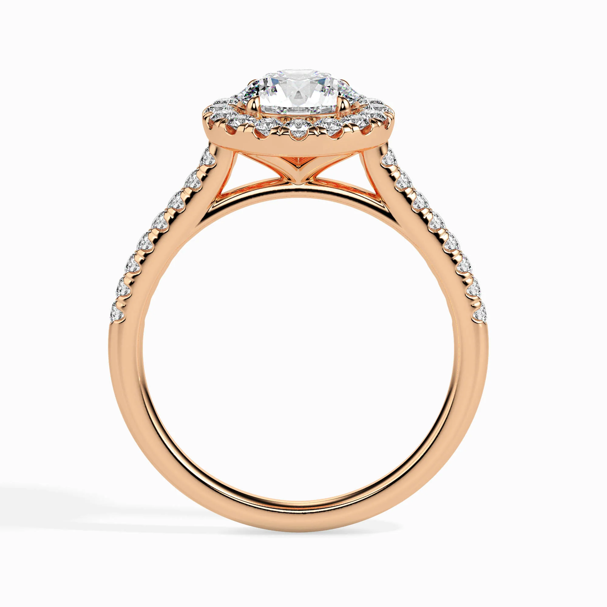 1 CT Golden Aura Round Diamond Ring - Image 6