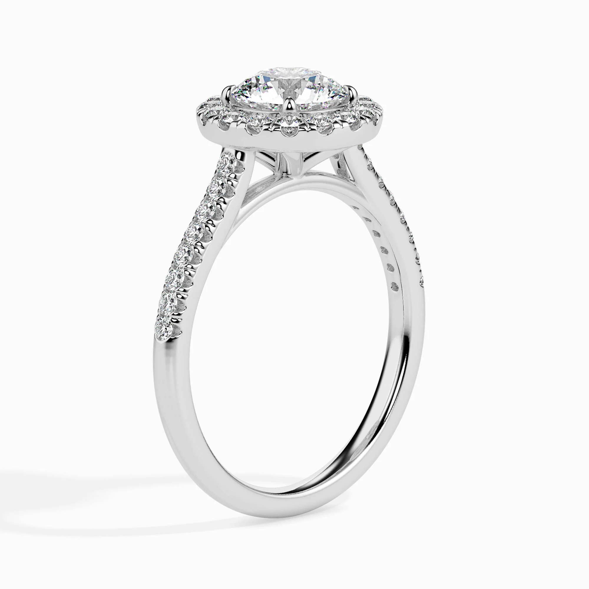 2 CT Golden Aura Round Diamond Ring - Image 11
