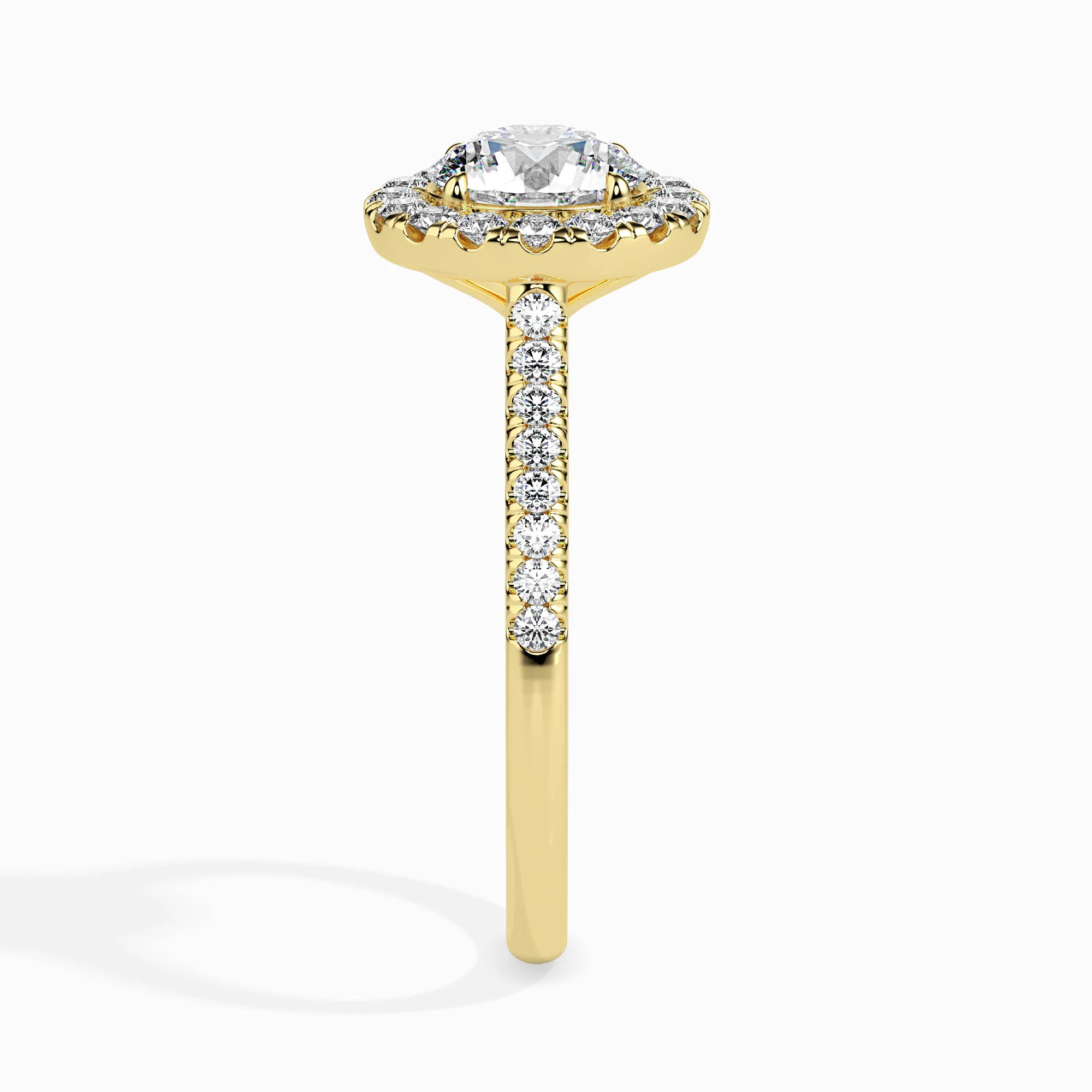 2 CT Golden Aura Round Diamond Ring - Image 4