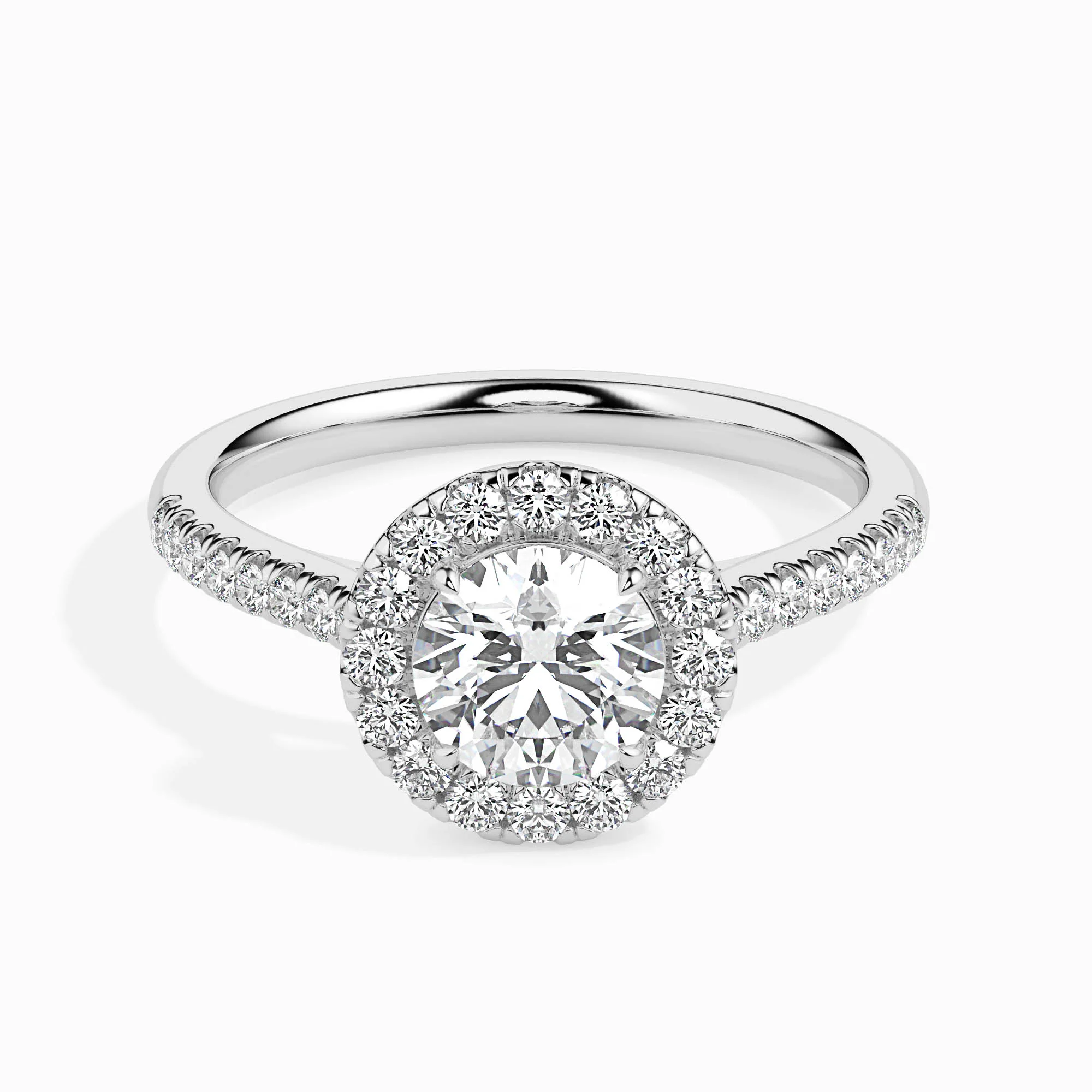 2 CT Golden Aura Round Diamond Ring - Image 9