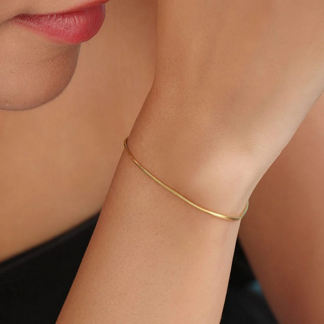 Golden Chainlink Gold Plated 925 Sterling Silver Chain Bracelet - Image 3