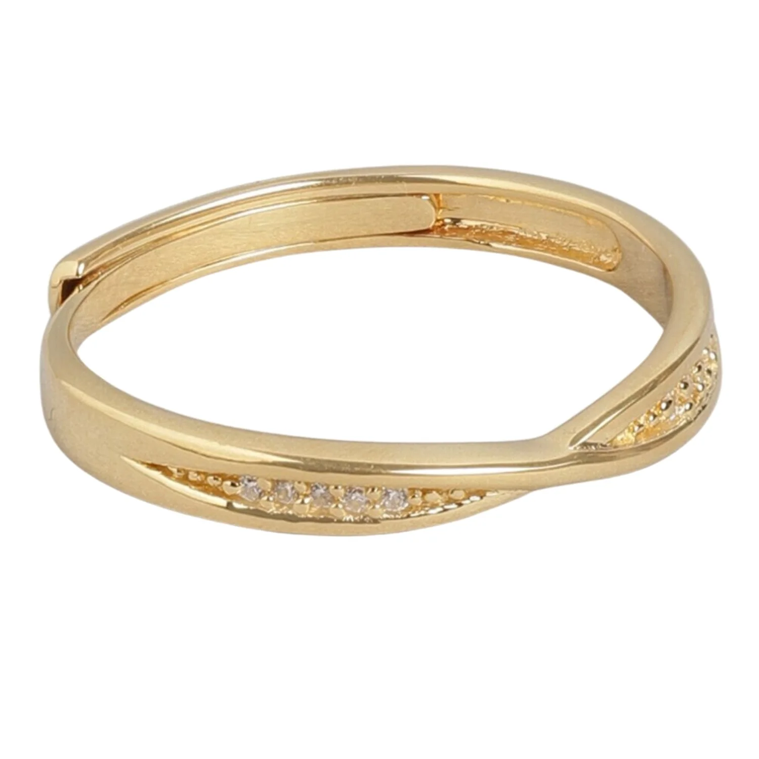 Golden Crossroads Gold Plated 925 Sterling Silver Cross Ring (Adjustable) - Image 3