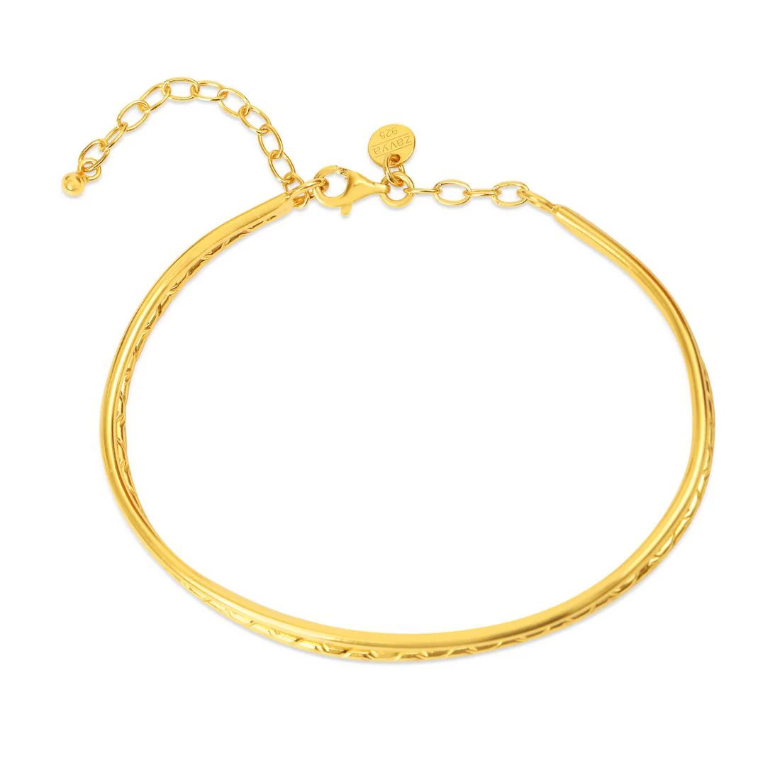 Golden Glow 925 Sterling Silver Gold-Plated Double Line Bracelet - Image 4