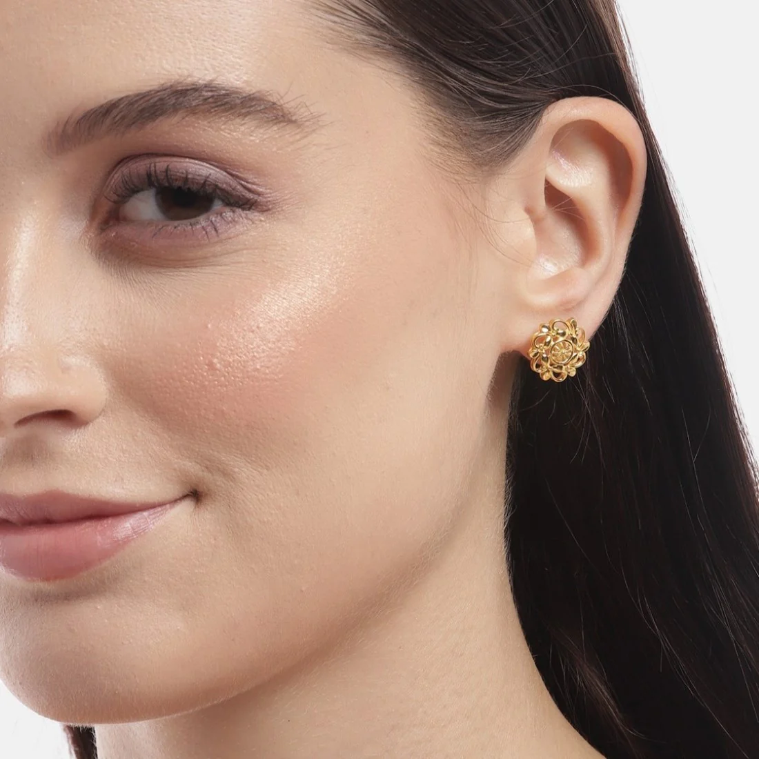 Golden Glow Gold Plated 925 Sterling Silver Earrings - Image 2