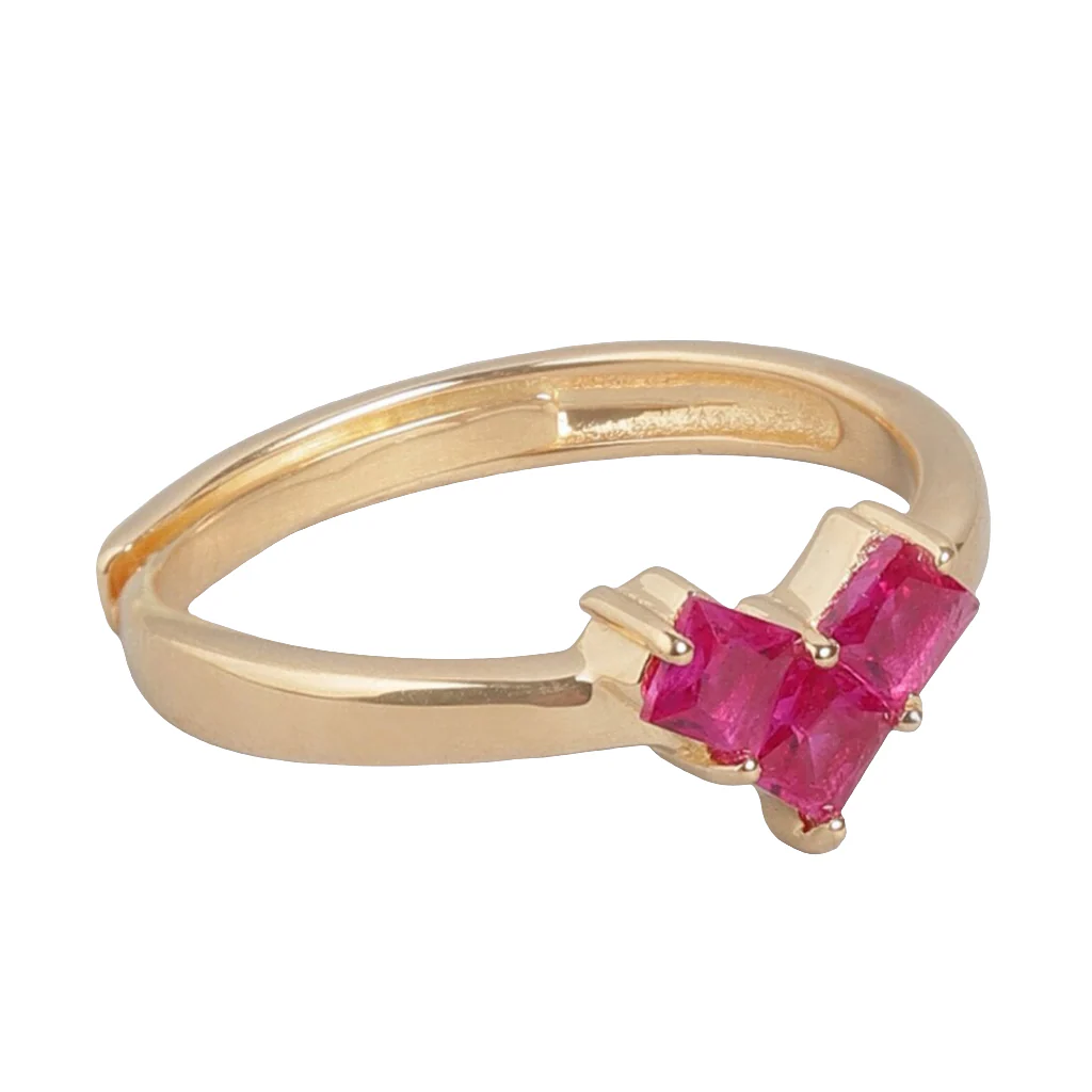 Golden Heartbeat Adjustable Gold-Plated 925 Sterling Silver Ring (Adjustable) - Image 3