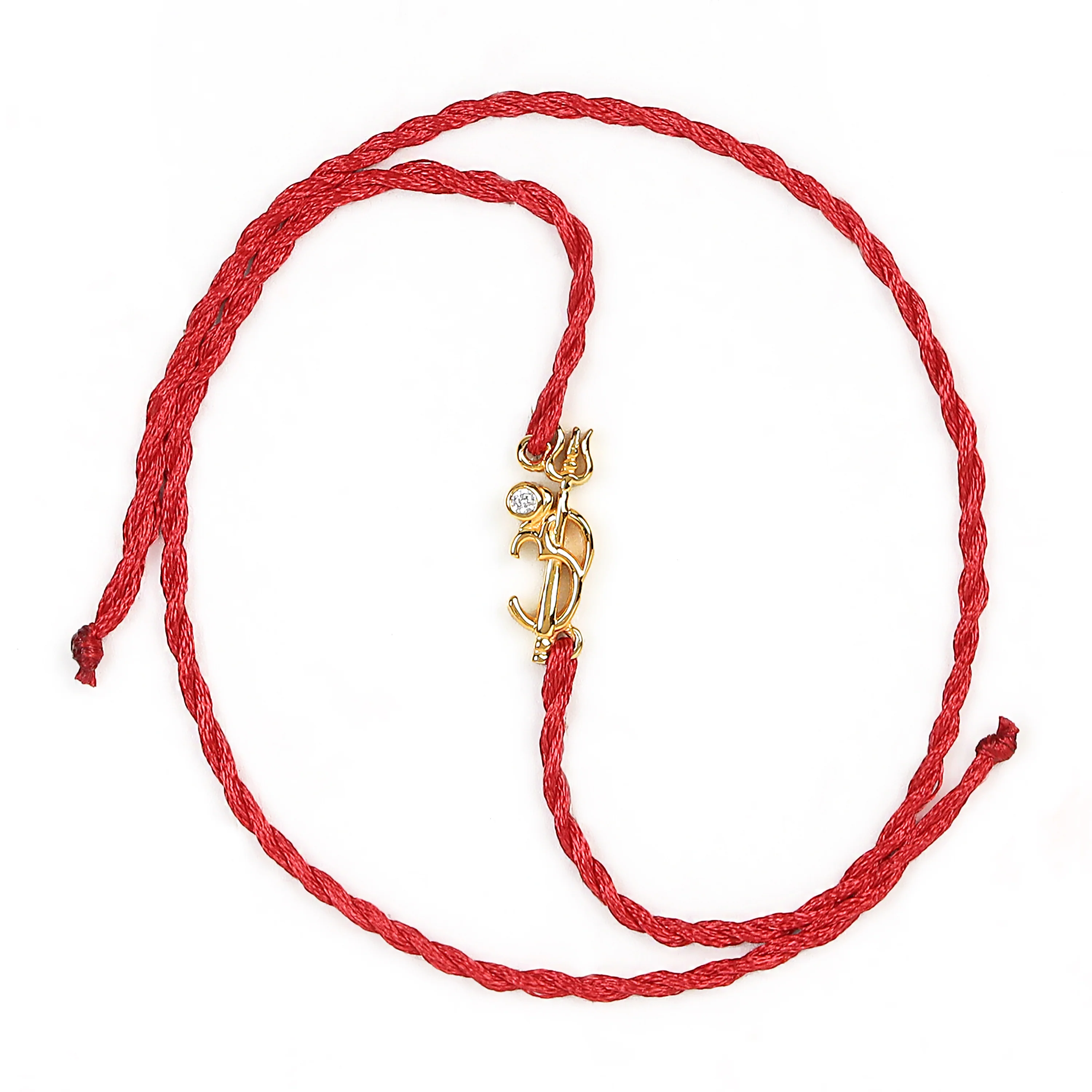 Golden Om Bond Gold-Plated 925 Sterling Silver Rakhi