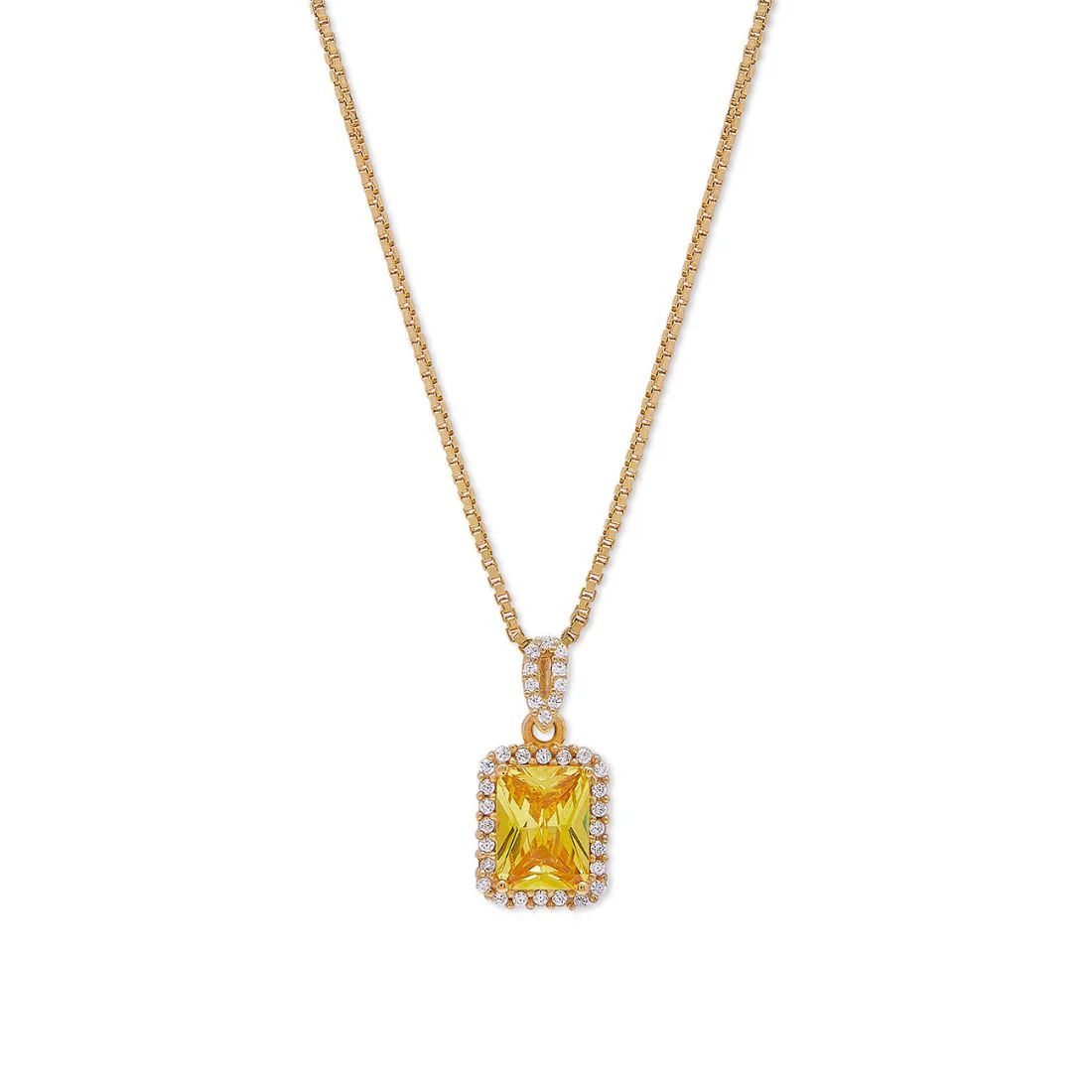 Golden Radiance 925 Sterling Silver Gold-Plated CZ Pendant with Chain - Image 5