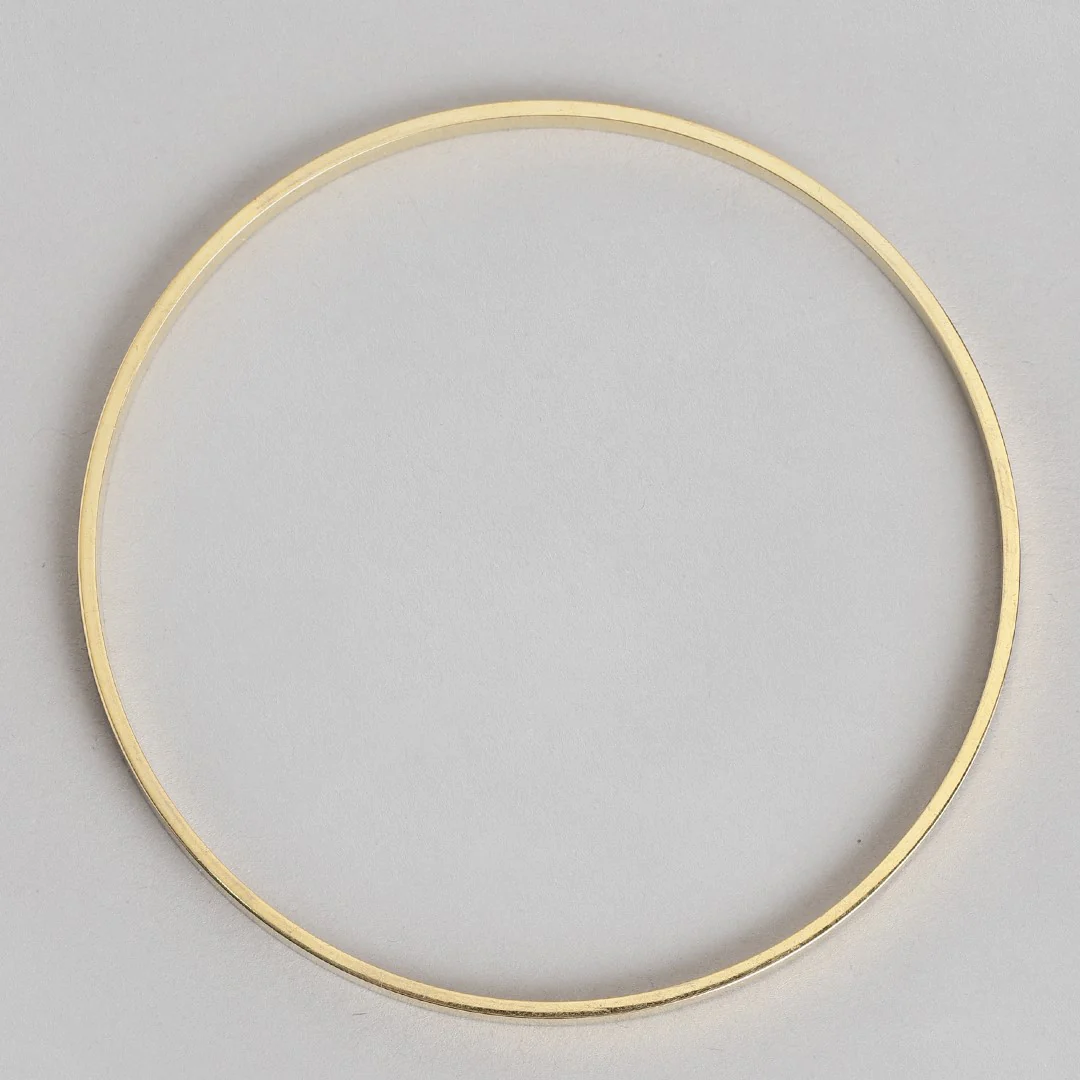 Golden Radiance Gold-Plated 925 Sterling Silver Solid Bangle - Image 5