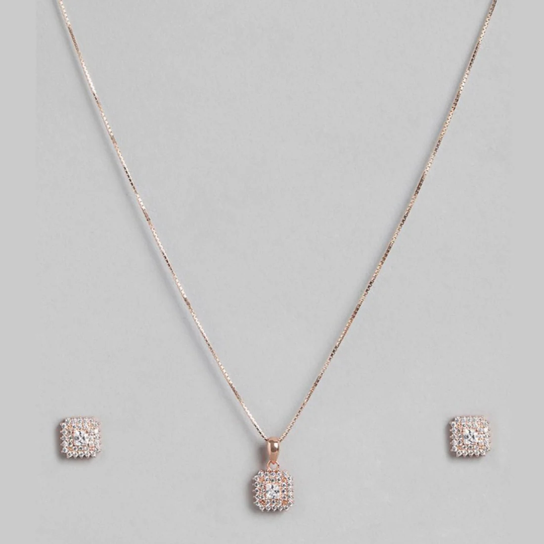 Golden Radiance Rose gold-Plated 925 Sterling Silver Jewelry Set - Image 3