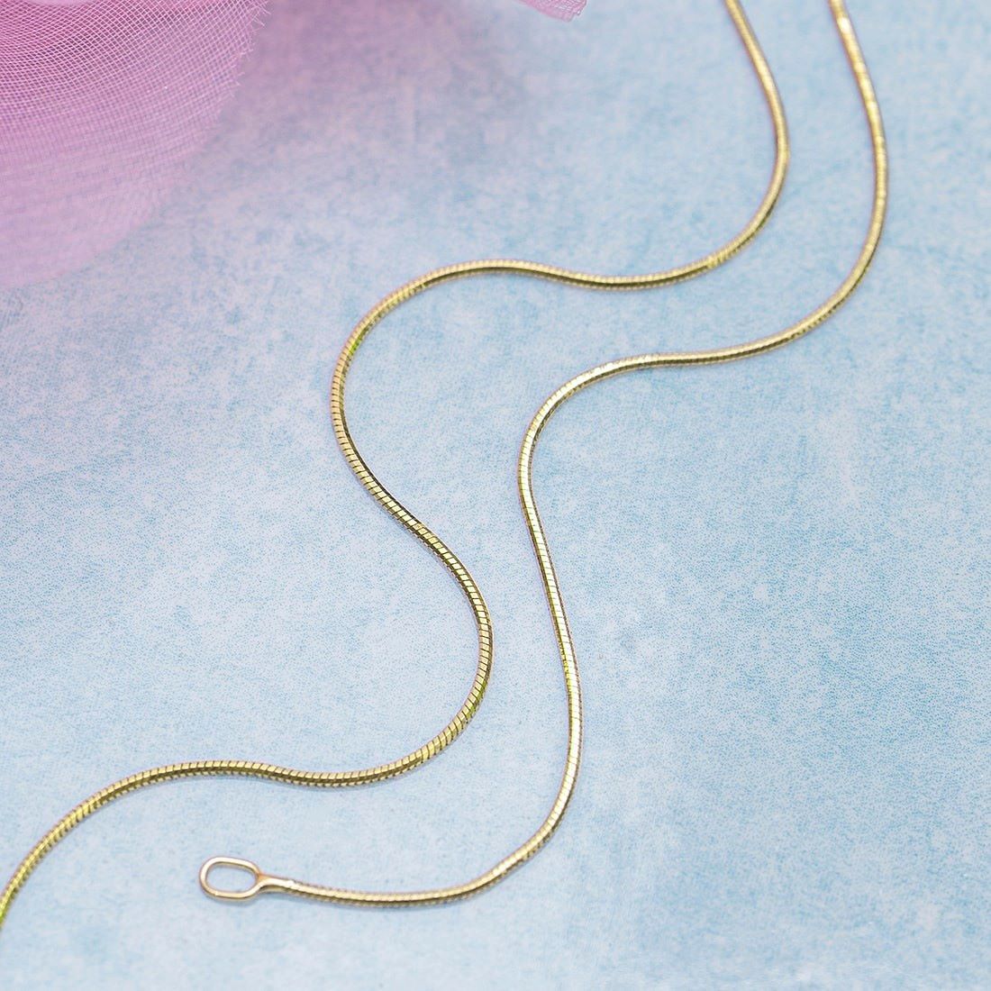 Golden Serenade 925 Sterling Silver Snake Chain Anklet - Image 4