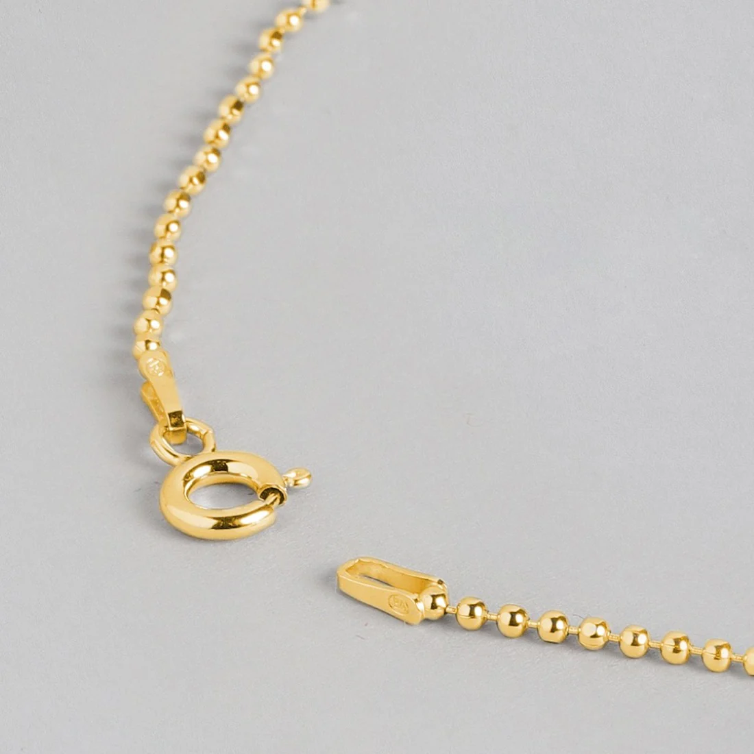 Golden Sphere 925 Sterling Silver Gold Plated Anklets - Image 7