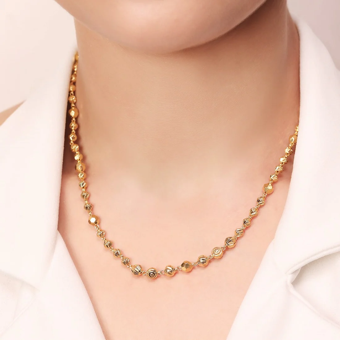 Golden Whispers 925 Sterling Silver Abstract Necklace - Image 3