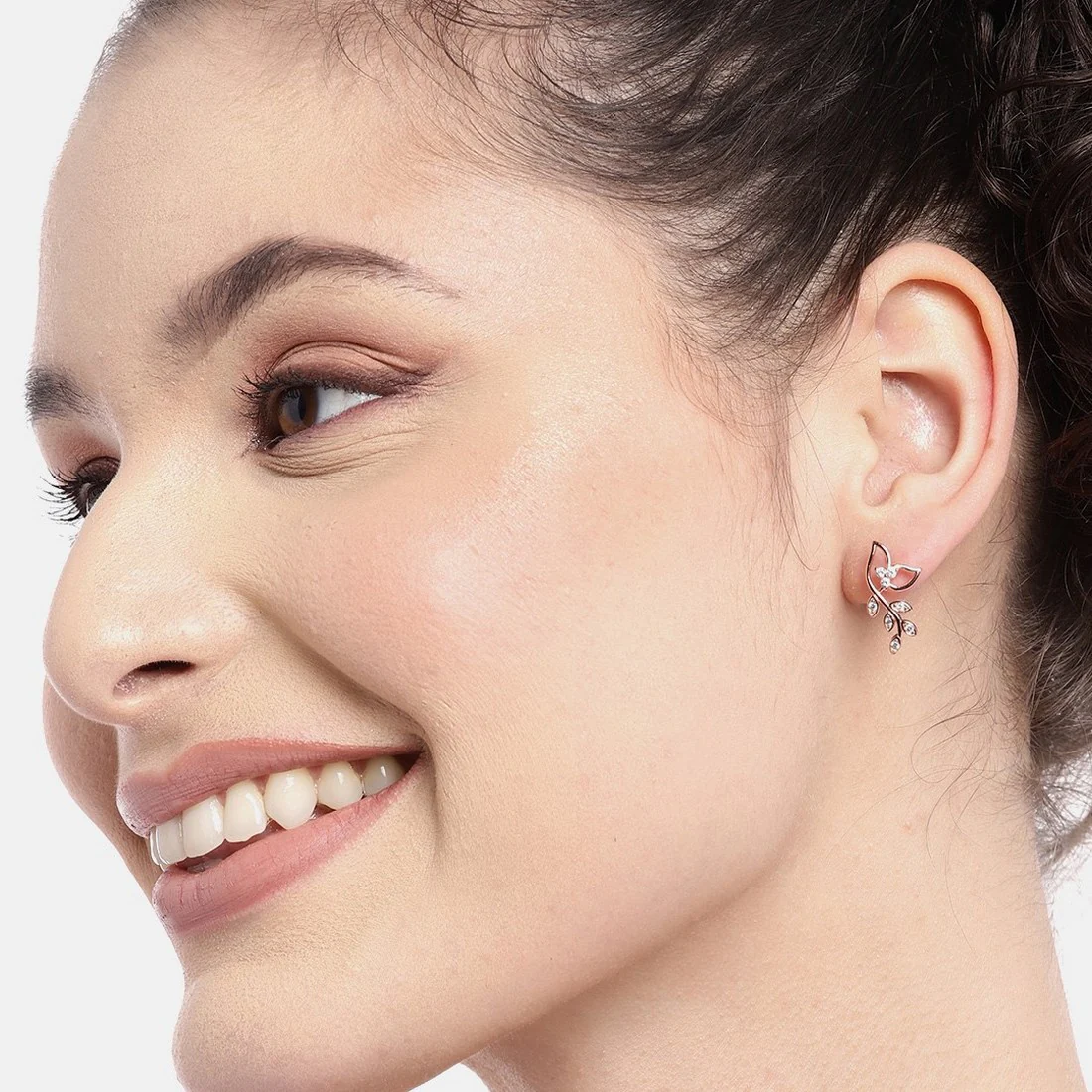 Greek Goddess Duo Plating 925 Sterling Silver Earring - Image 3
