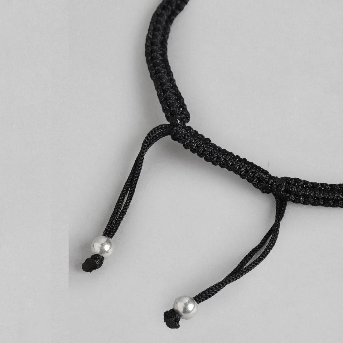 Green CZ Rhodium Plated 925 Sterling Silver Thread Anklet - Image 9