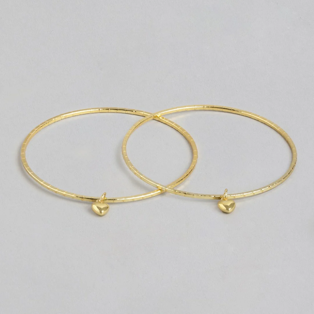 Harmony Hearts 925 Sterling Silver Multi-Tone Plated Combo Bangle - Image 5