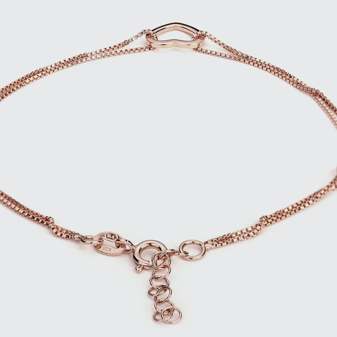 Heart-CZ rose Gold Plated 925 Jewellery Set - Image 10
