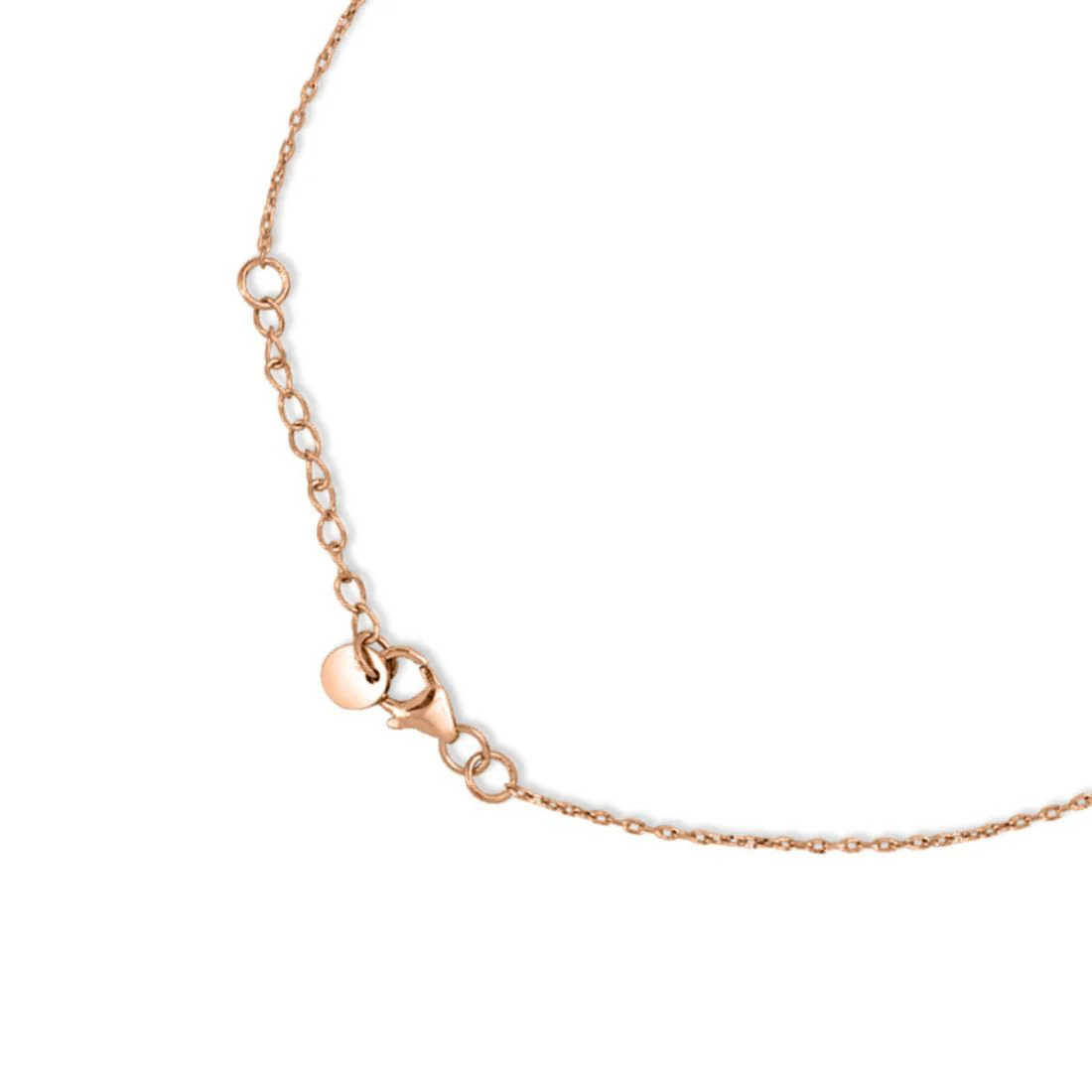 Heart CZ Rose Gold Plated 925 Sterling Silver Anklet - Image 6
