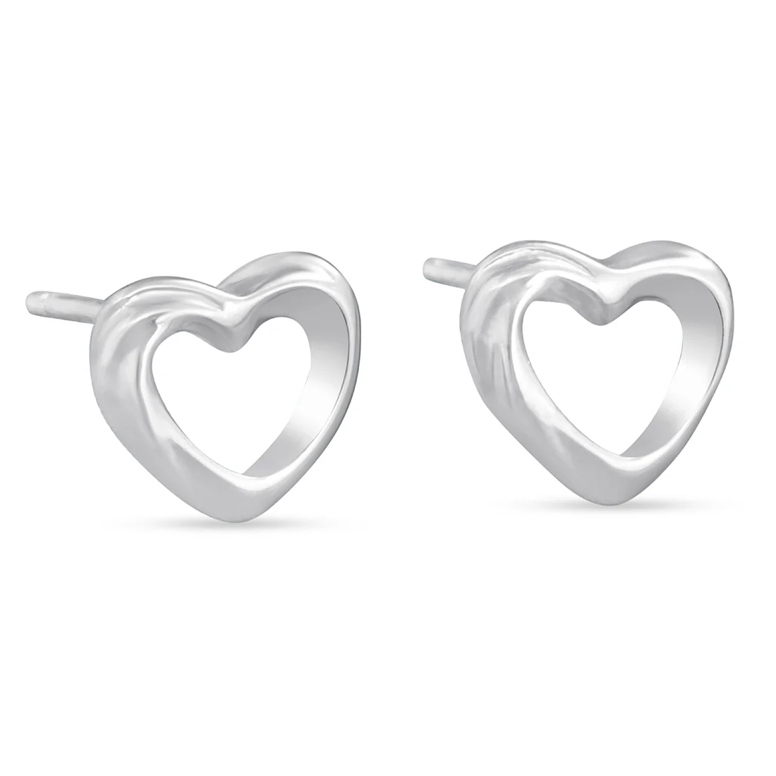 Heart Gleam Rhodium Plated 925 Sterling Silver Earrings - Image 4
