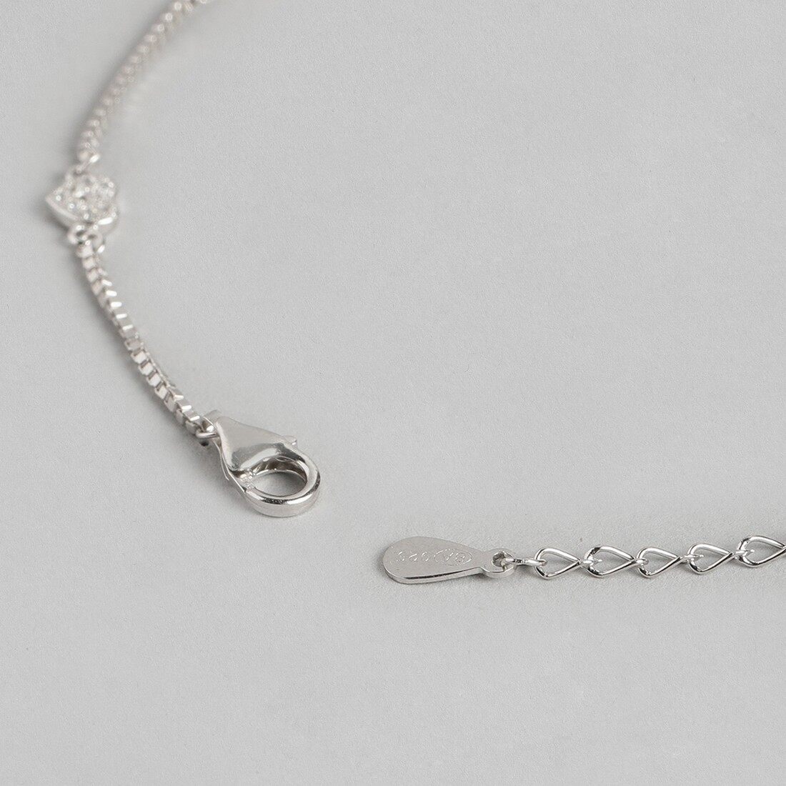 Minimal Heart Trinket 925 Silver Anklet - Image 7