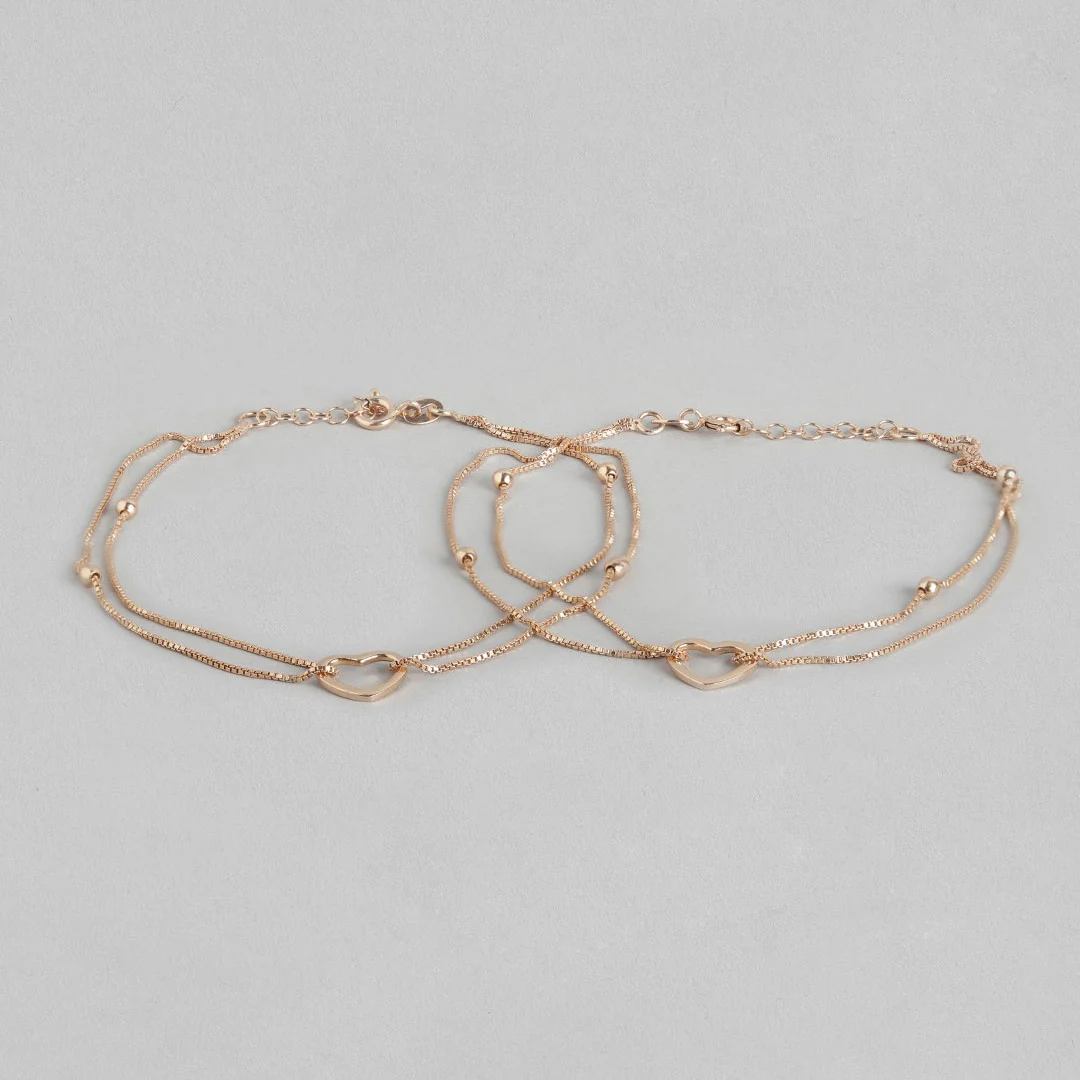 Heartfelt Embrace - Valentine's Toe Ring & Anklet Pair Combo - Image 8