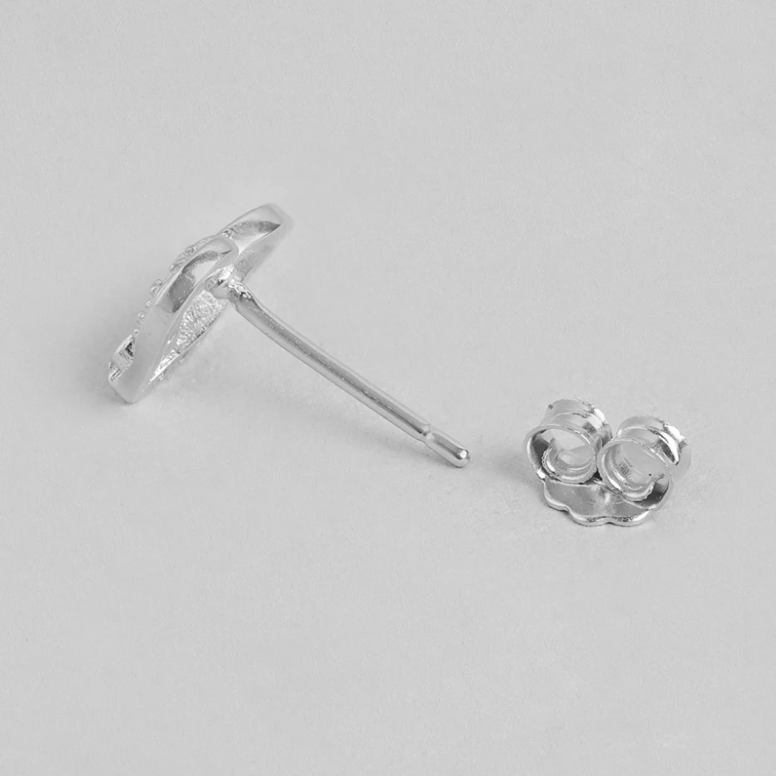 Heartfelt Radiance Rhodium Plated 925 Sterling Silver Heart Earrings - Image 5