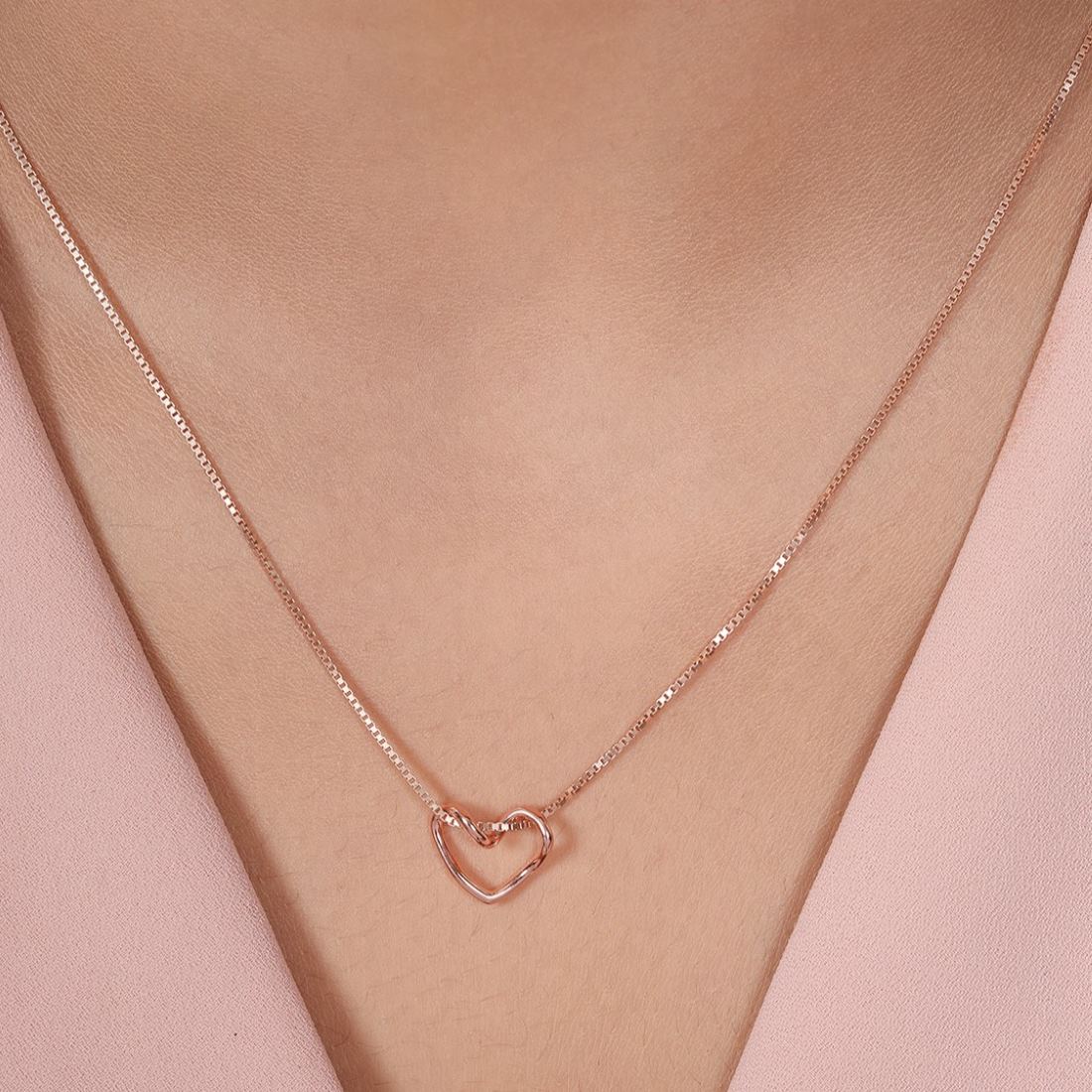 Heartfelt Radiance Rose Gold Plated 925 Sterling Silver Pendant - Image 3