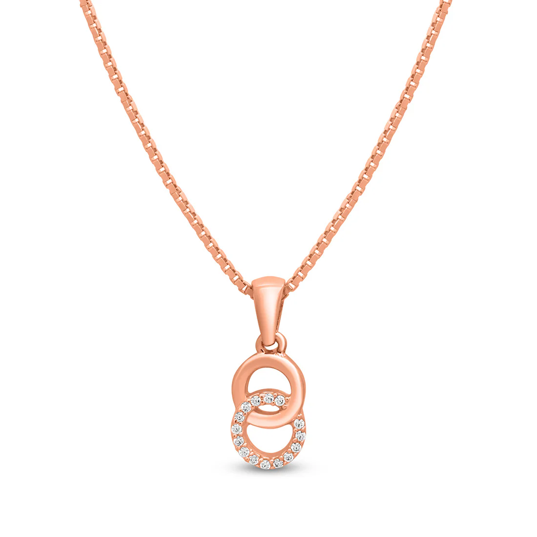 Duality in Rose Gold 925 Sterling Silver Jewelry Set with Twin Circles - Image 7