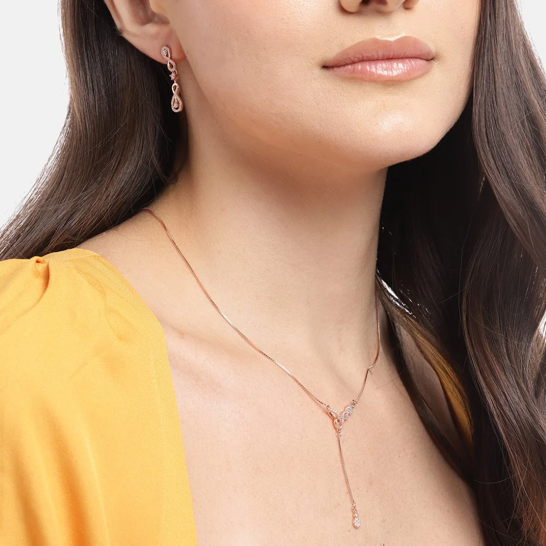 Infinite Elegance Rose Gold-Plated 925 Sterling Silver Jewelry Set - Image 2