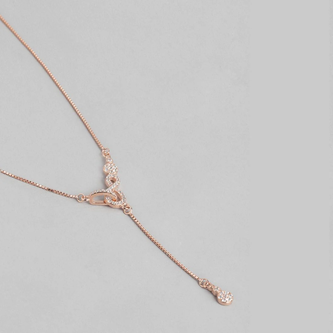 Infinite Elegance Rose Gold-Plated 925 Sterling Silver Necklace - Image 5