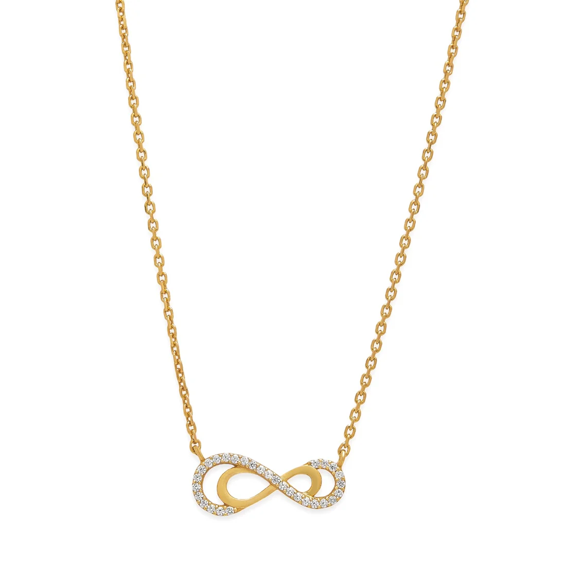 Infinite Radiance Elegance Gold-Plated 925 Sterling Silver Necklace - Image 3