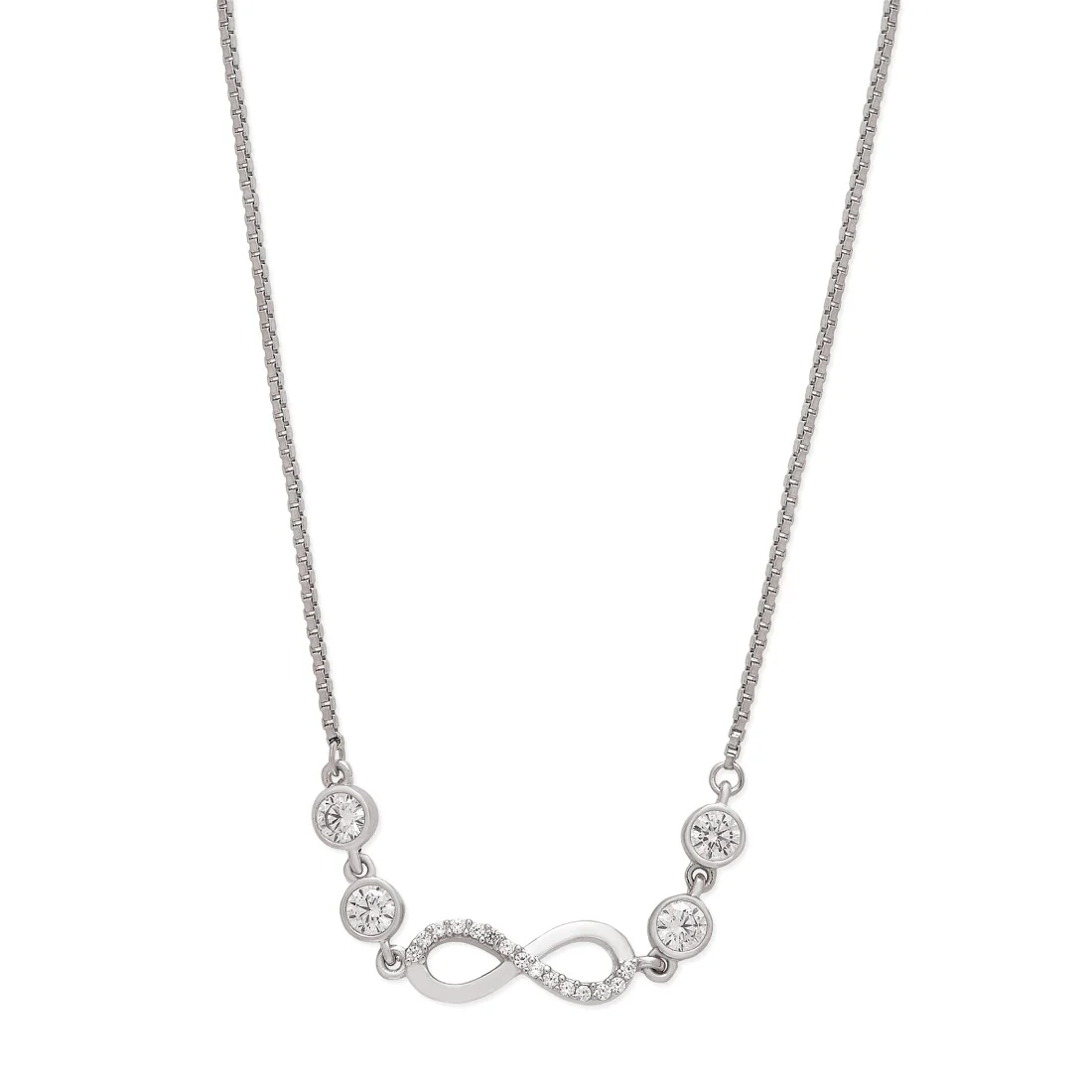 Infinite Sparkle Rhodium-Plated 925 Sterling Silver Necklace - Image 4