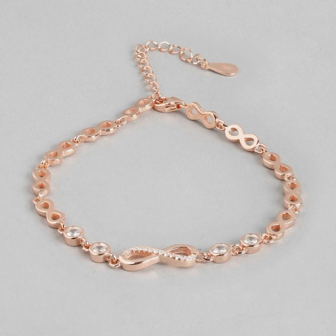 Infinity 925 Silver Bracelet In Rose Gold Gift Hamper - Image 7