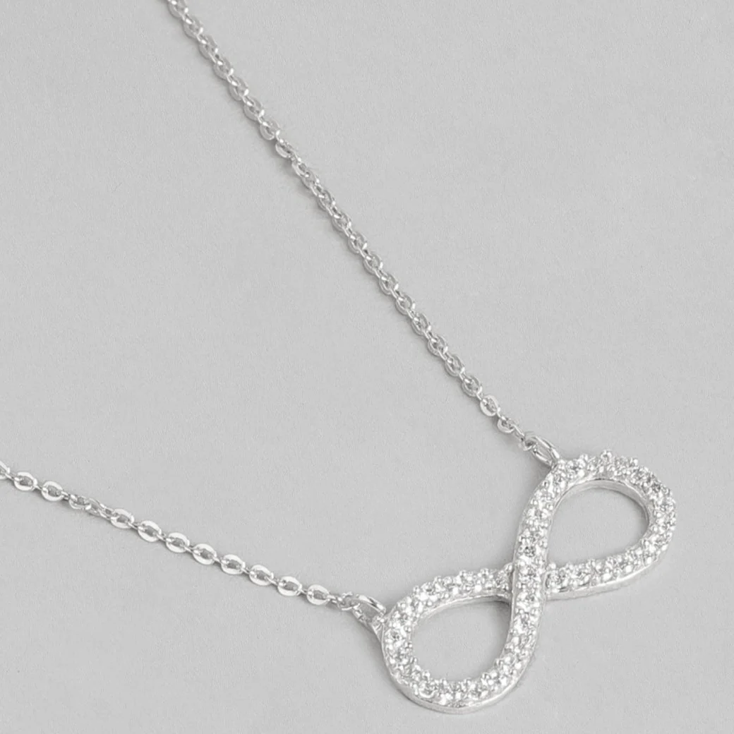 Infinity CZ 925 Sterling Silver Necklace - Image 4