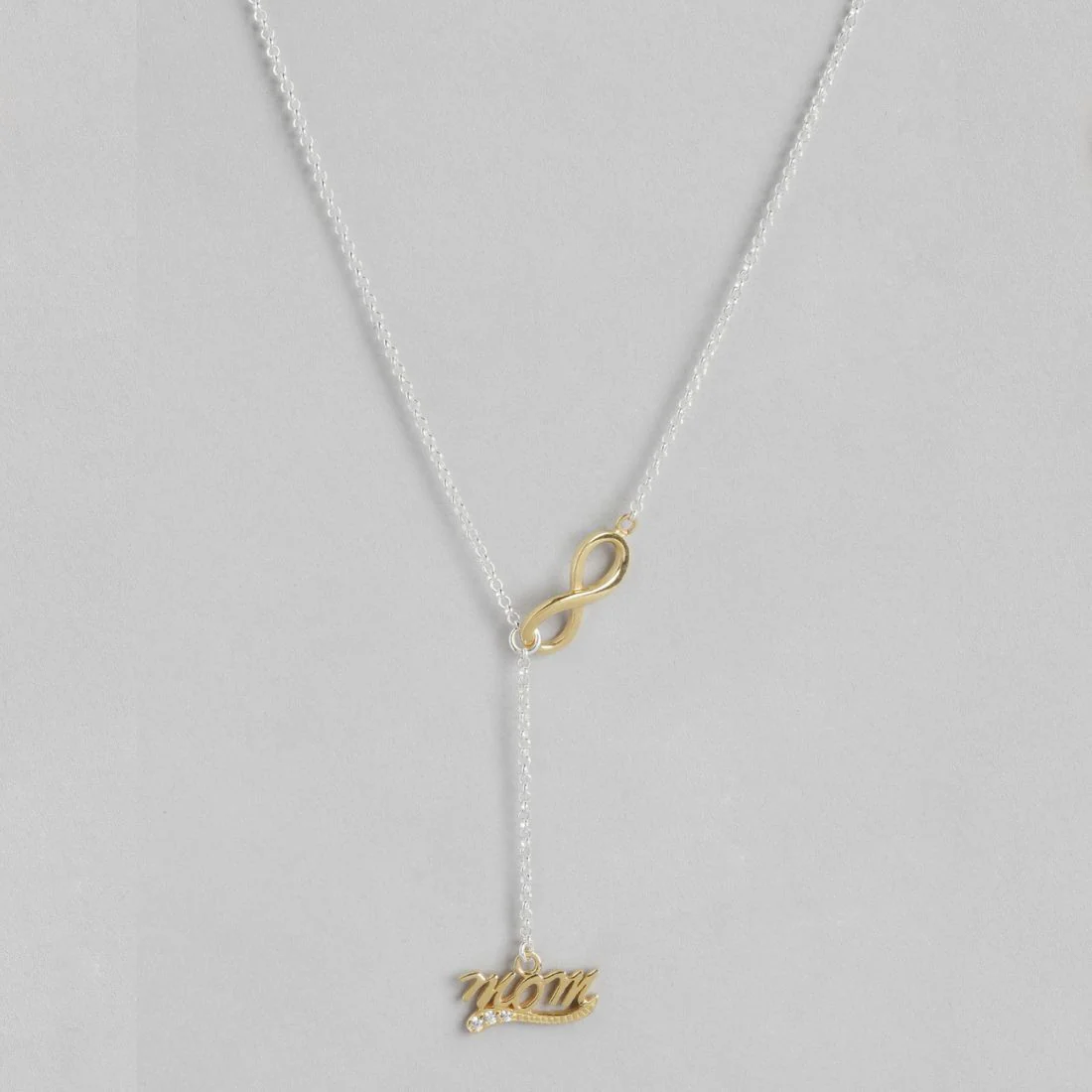Infinity-MOM Rhodium Plated 925 Sterling Silver Necklace - Image 3