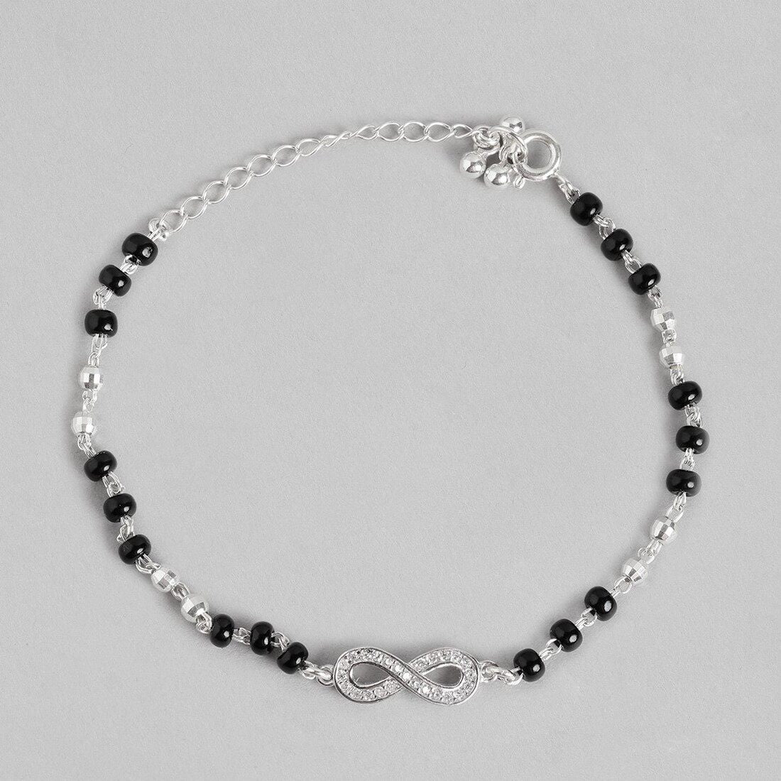 Infinity Sparkle Rhodium-Plated 925 Sterling Silver Combo Mangalsutra - Image 4
