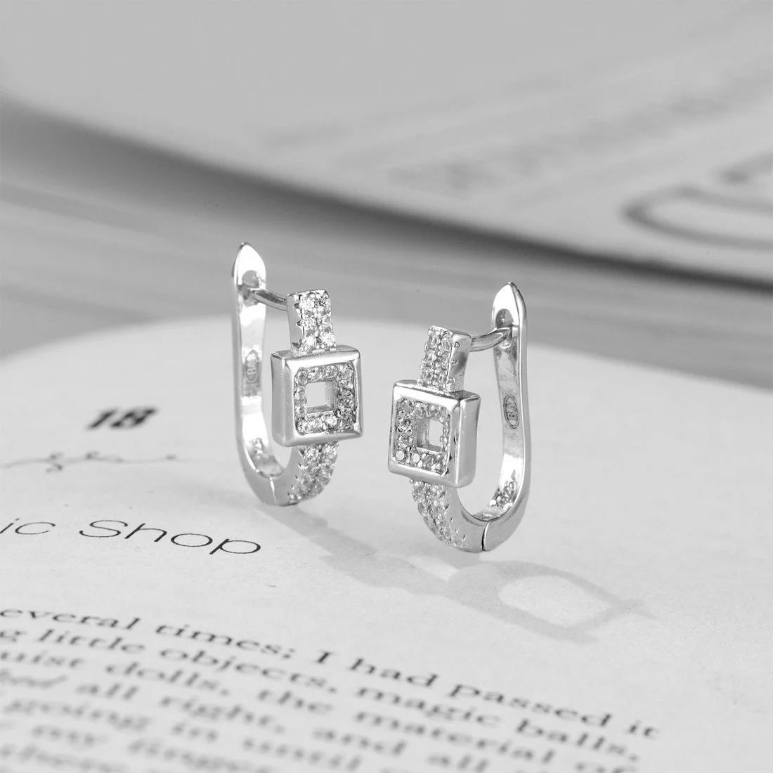 Lavish and Luxurious Silver Huggie 925 Silver Earrings - Image 2