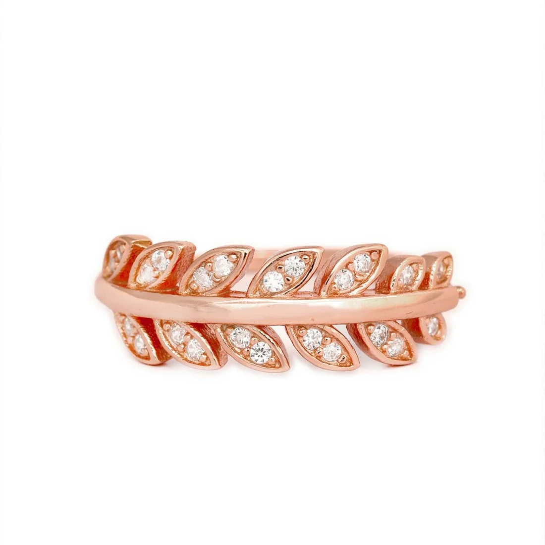 Leafy Rose Gold 925 Silver Toe Ring - Image 8