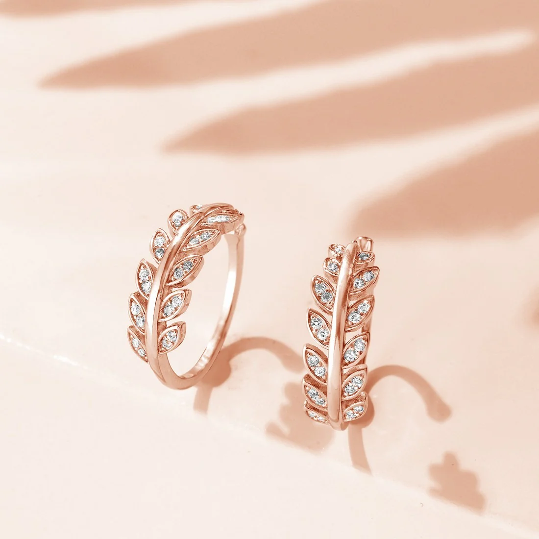 Leafy Rose Gold 925 Silver Toe Ring - Image 4