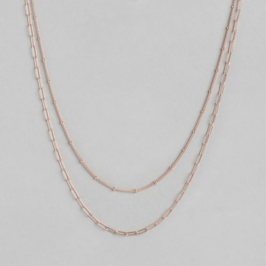 Live It Up 925 Sterling Silver Necklace In Rose Gold - Image 5
