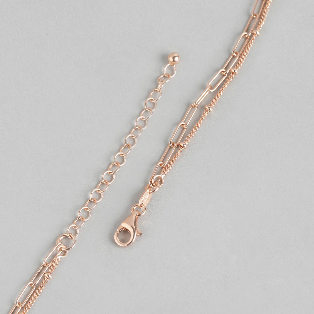 Live It Up 925 Sterling Silver Necklace In Rose Gold - Image 7