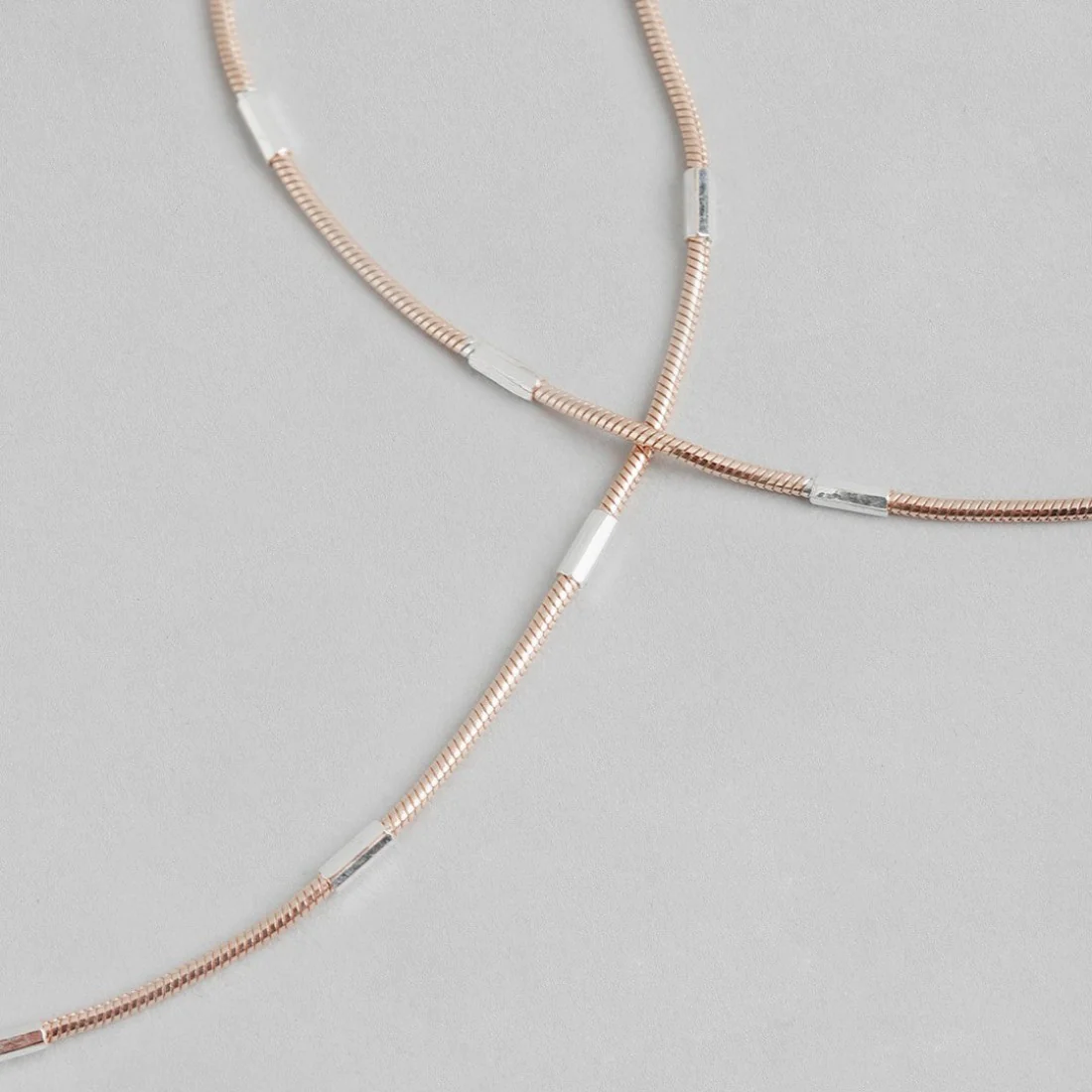Sensational 925 Silver Snake Anklet In Rose Gold - Image 7