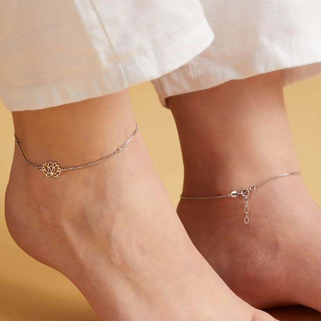 Lotus 925 Sterling Silver Anklets - Image 3