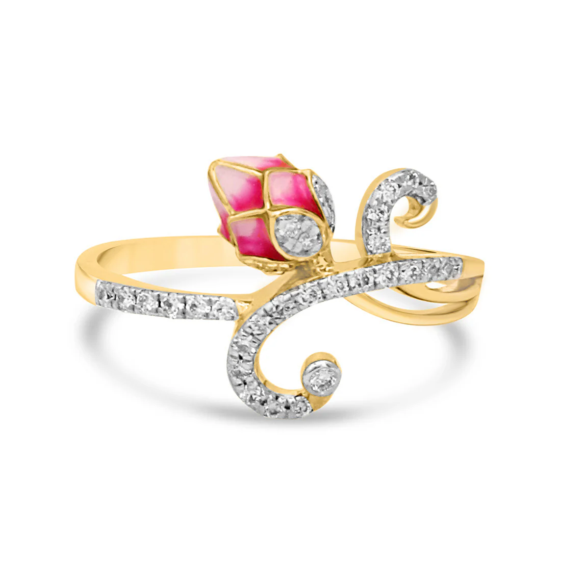 Lotus Dream Rose Gold Ring with Lab-Grown Diamonds - Image 2