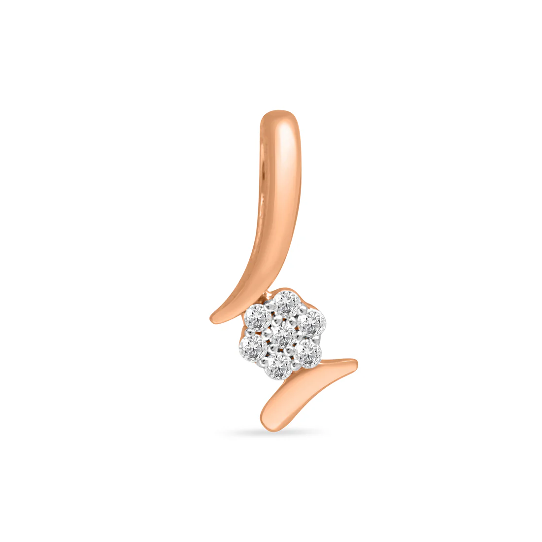 Luminescent Gold Pendant with Lab-Grown Diamonds without Chain - Image 3