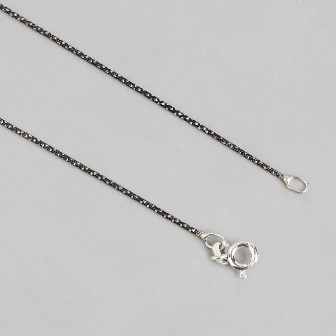 Luminous Links Rhodium-Plated 925 Sterling Silver Beads Chain Anklet - Image 7