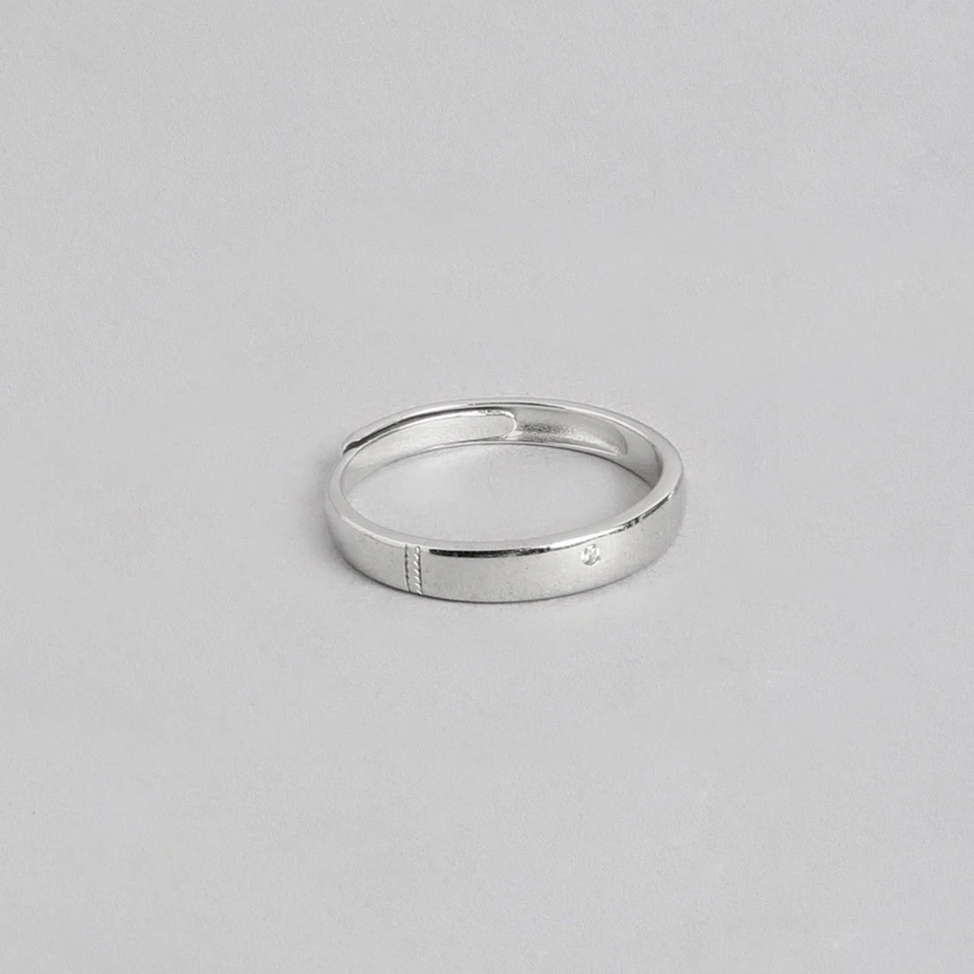 Minimal Elegant CZ Studded 925 Women Ring (Adjustable) - Image 5