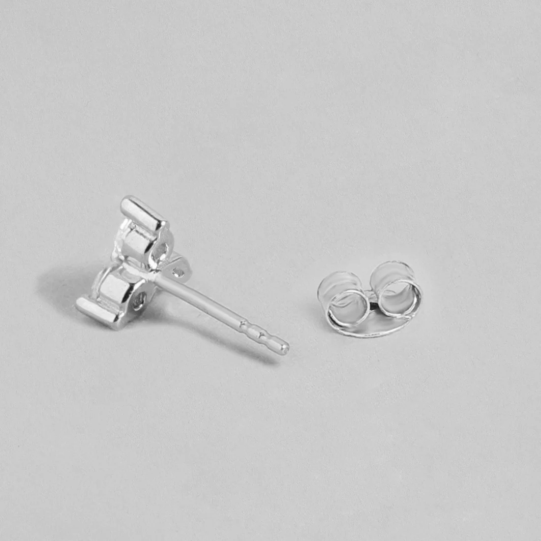 Minimal Triangle Studs 925 Silver Earrings - Image 6