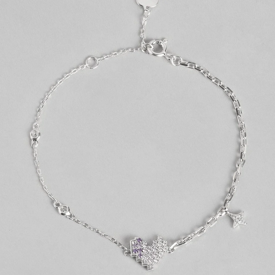 Minimal Heart 925 Silver Bracelet - Image 5